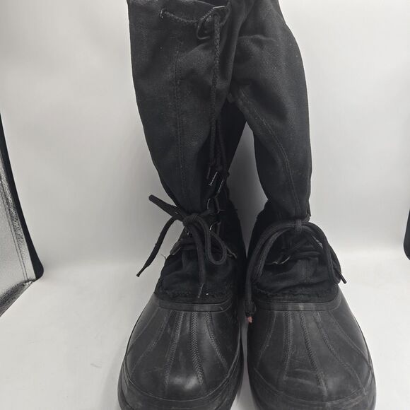 SOREL Bear Glacier Black Boots w/wool Inserts Men’s Size 10 Winter Snow Boots main image 4
